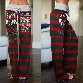 Sweet Halloween Horror Women's High-waisted Wide Leg Pants