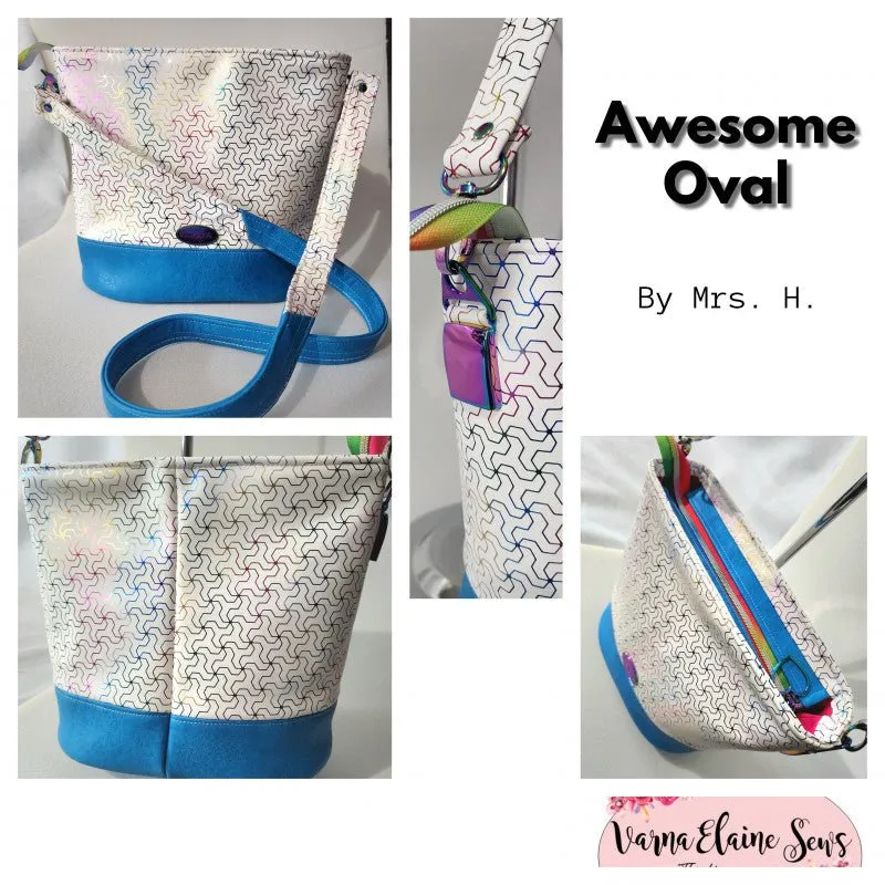 The Awesome Oval Bag by Sewing Patterns by Mrs H (Printed Paper Pattern)