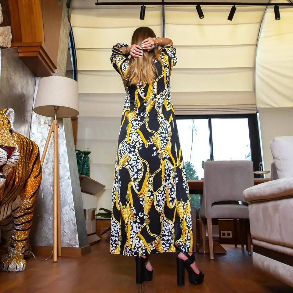 Tiger print kaftan