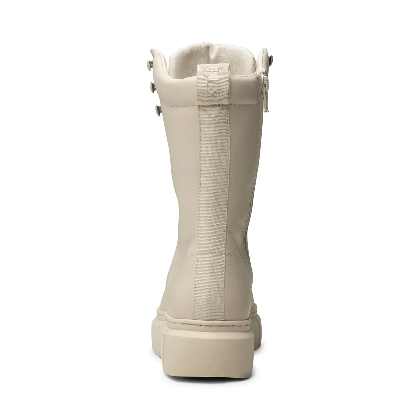 Tove lace up boot leather - OFF WHITE