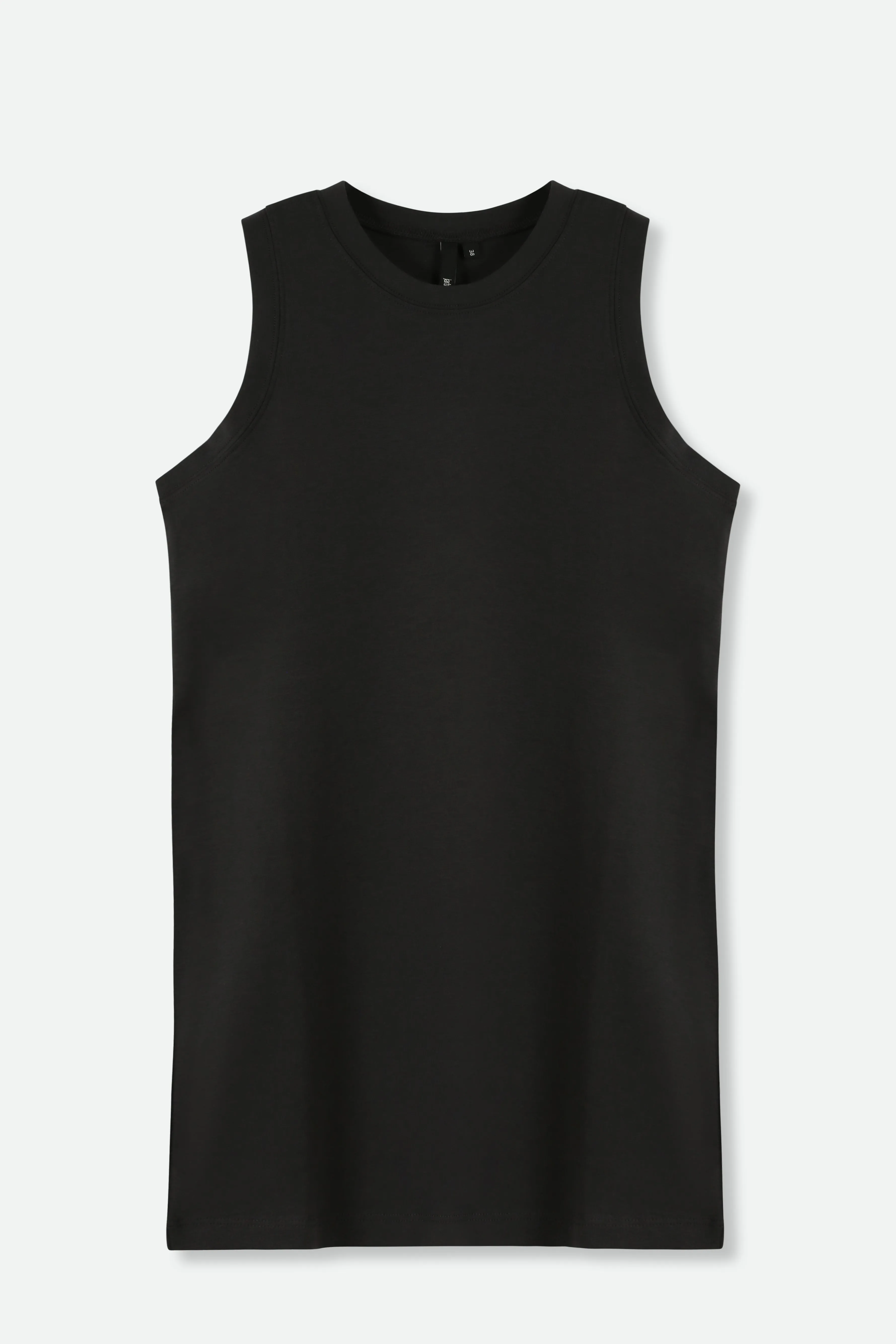 TUNIC LENGTH MUSCLE TANK IN PIMA COTTON STRETCH - Final Few Sizes US 6-10