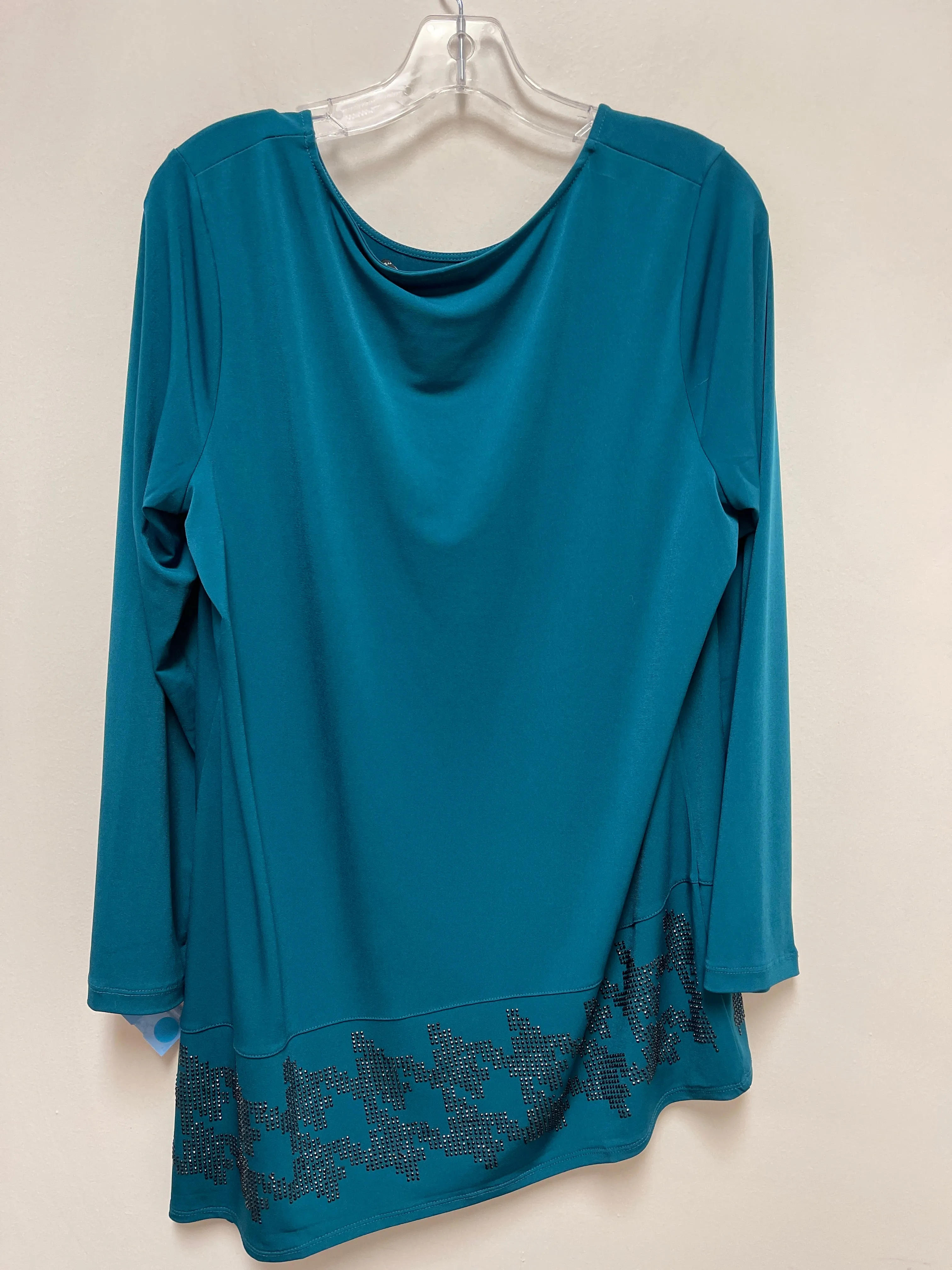 Tunic Long Sleeve By Susan Graver In Blue, Size: M