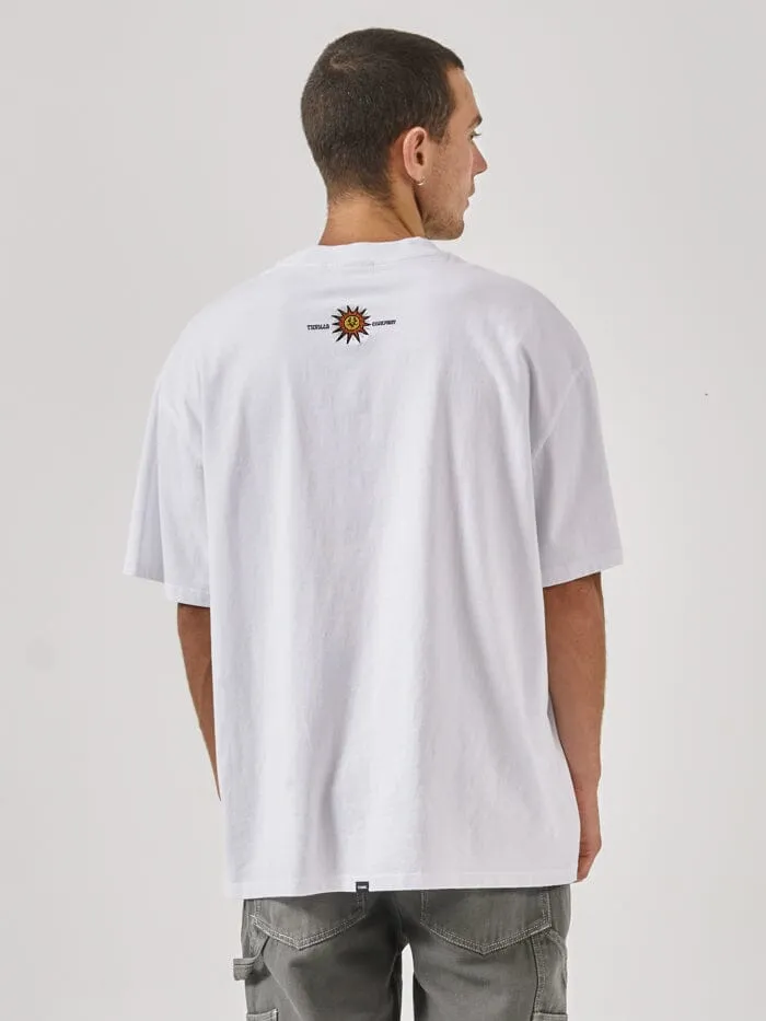 Unlock Your Mind Box Fit Oversize Tee - White