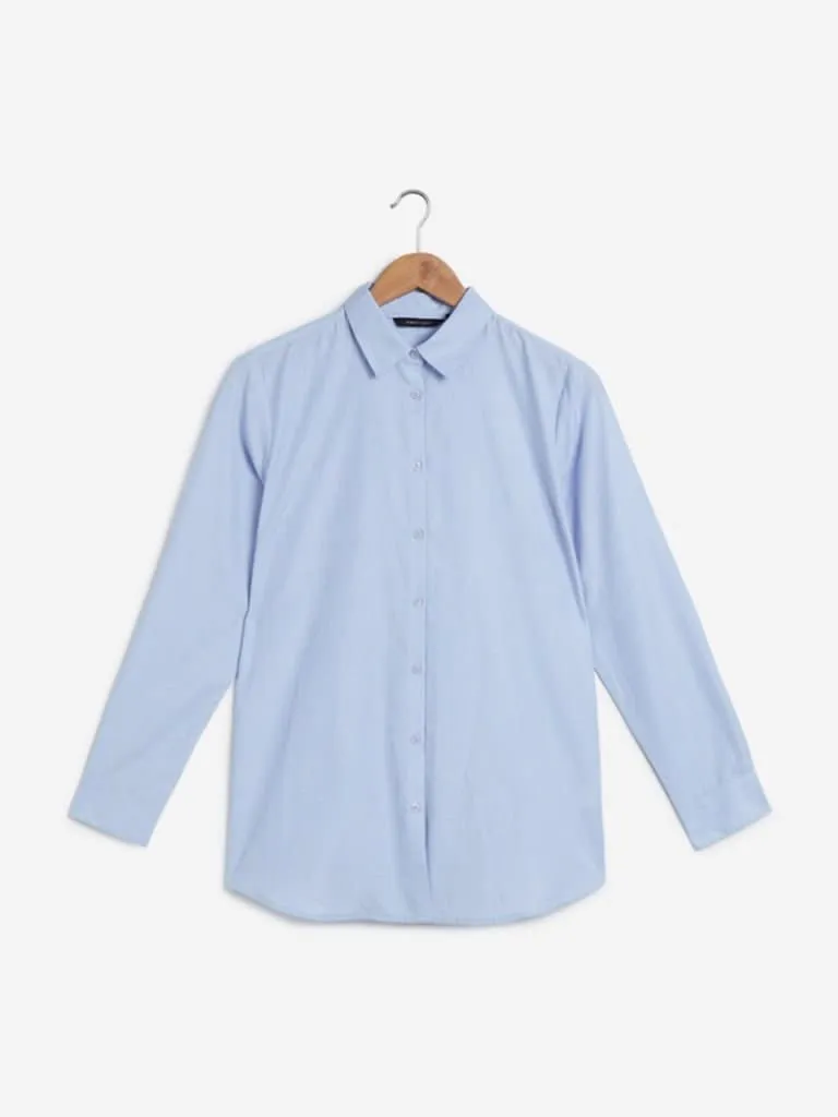 Wardrobe Blue Formal Shirt