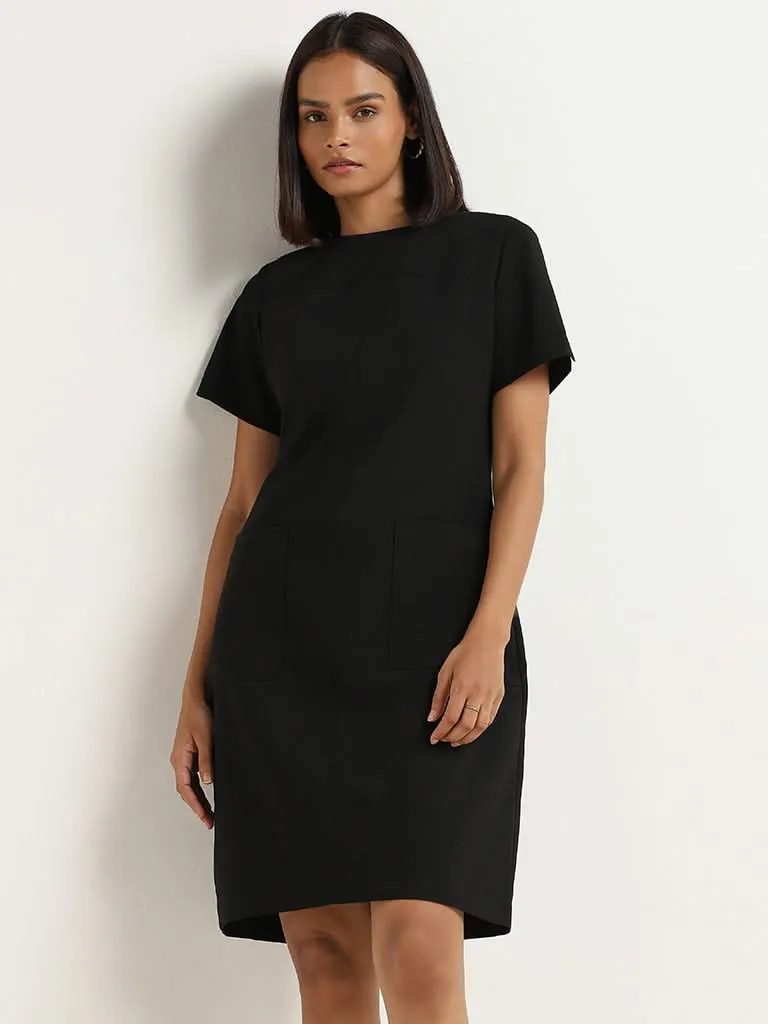 Wardrobe Plain Black Shift Dress