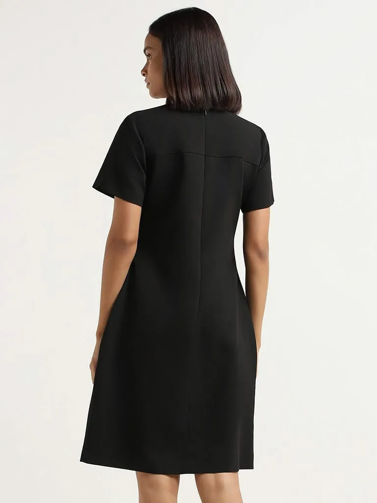 Wardrobe Plain Black Shift Dress