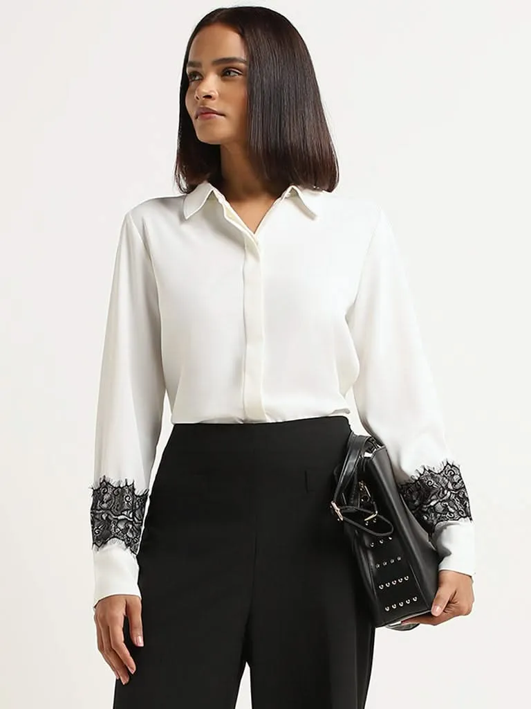 Wardrobe White Lace Shirt