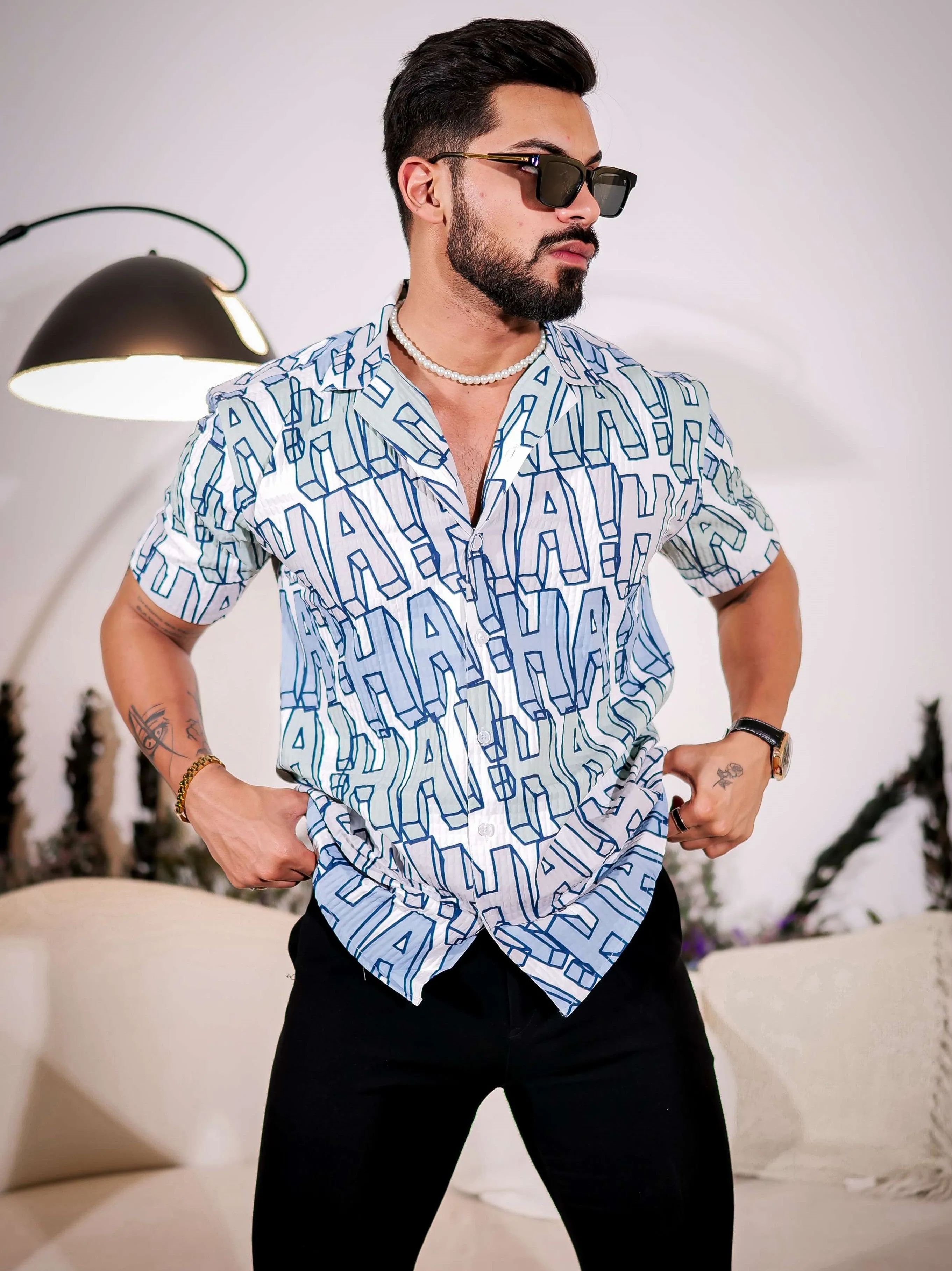 White Half Sleeve Imported Premium Shirt for Men's