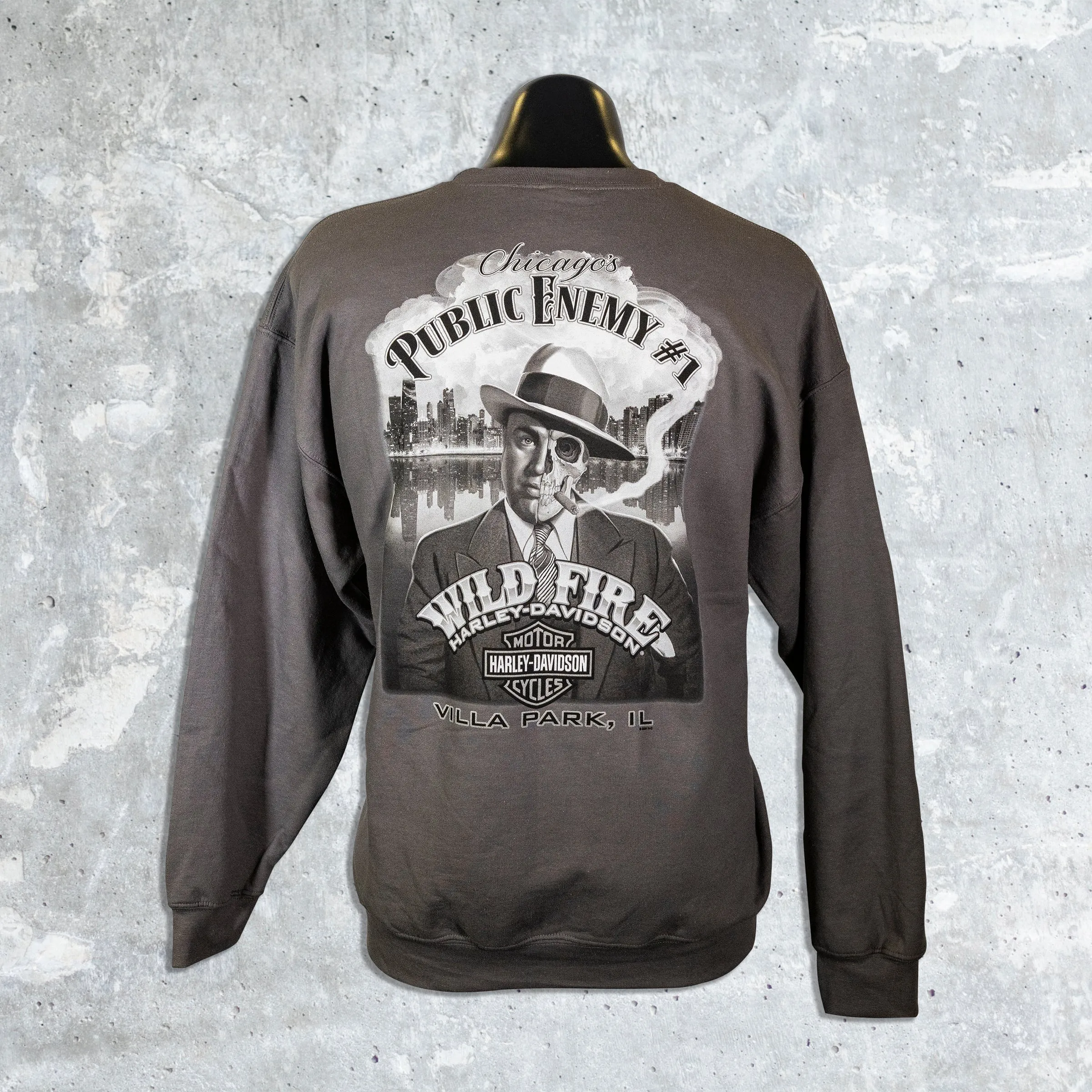 Wildfire Harley Davidson- Horned Fleece Sweatshirt