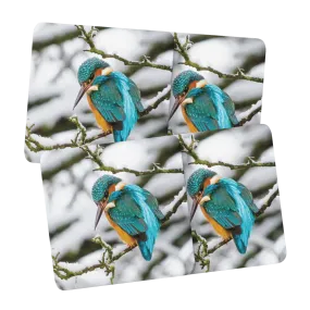 Winter Kingfisher Coasters