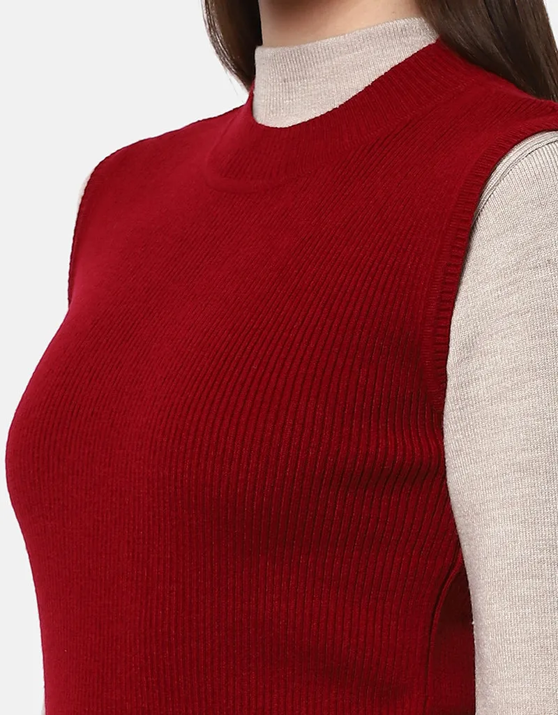 Women Knitted  Round Neck S/L Skivvy