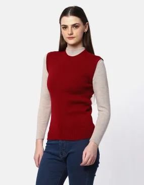 Women Knitted  Round Neck S/L Skivvy