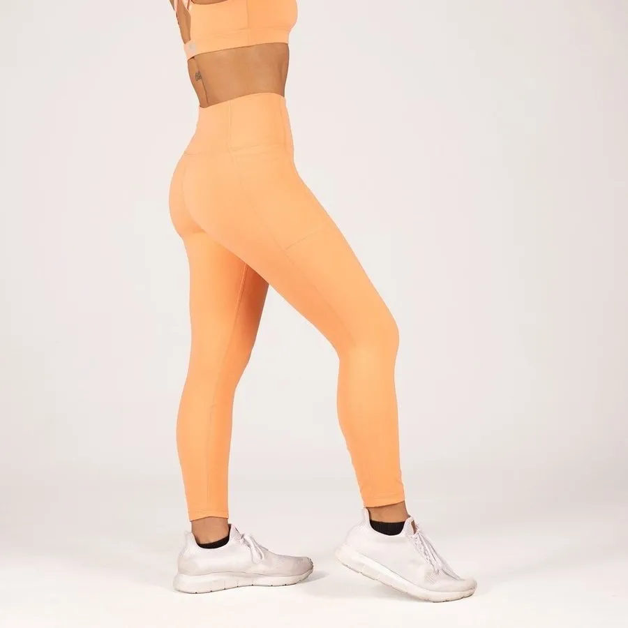 Women's Agility 7/8 High Waisted Leggings - Apricot Crush