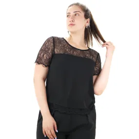 Women's Lace Top,Black