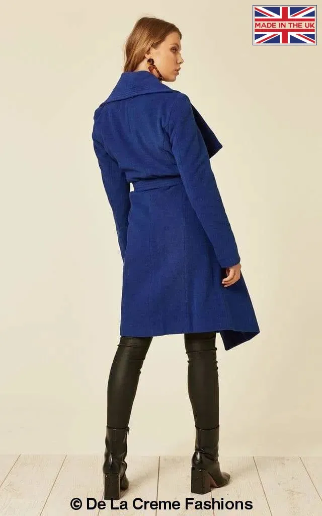 Wool Blend Large Lapel Duster Coat