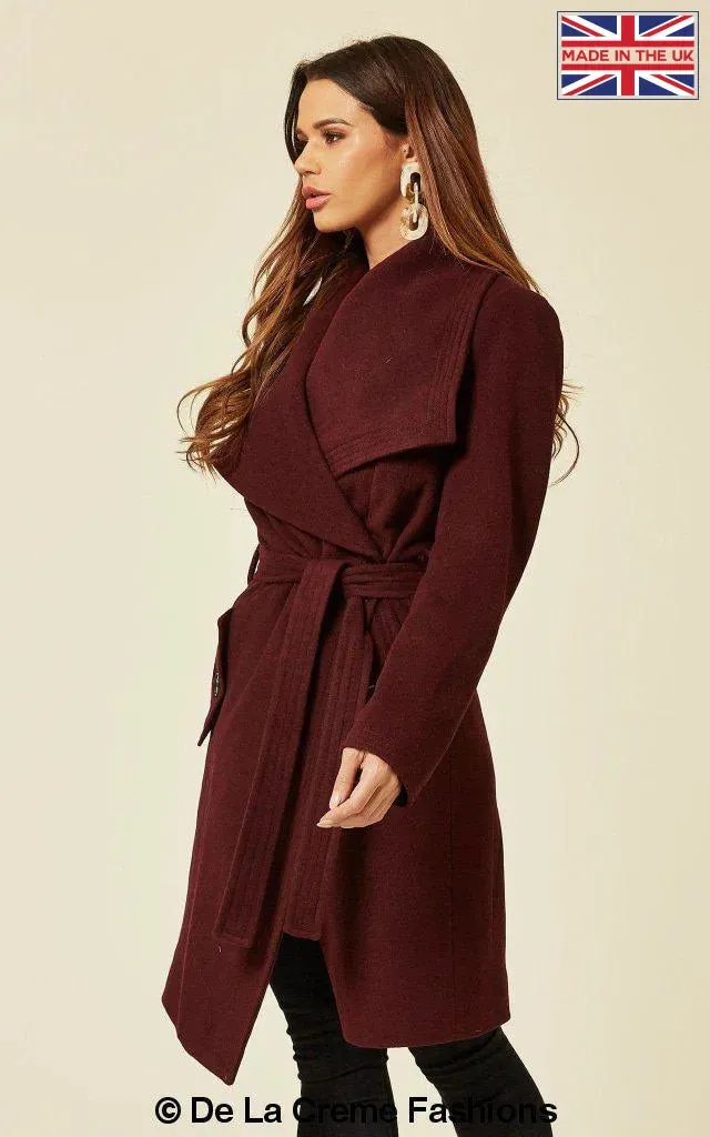 Wool Blend Large Lapel Duster Coat