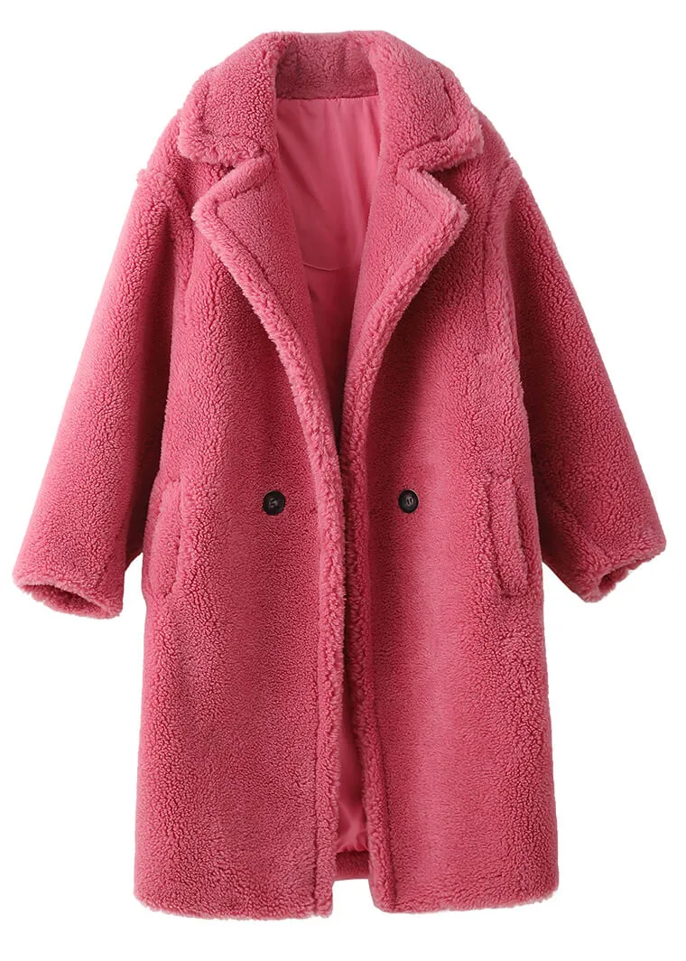 Wool Blend One Button Coat