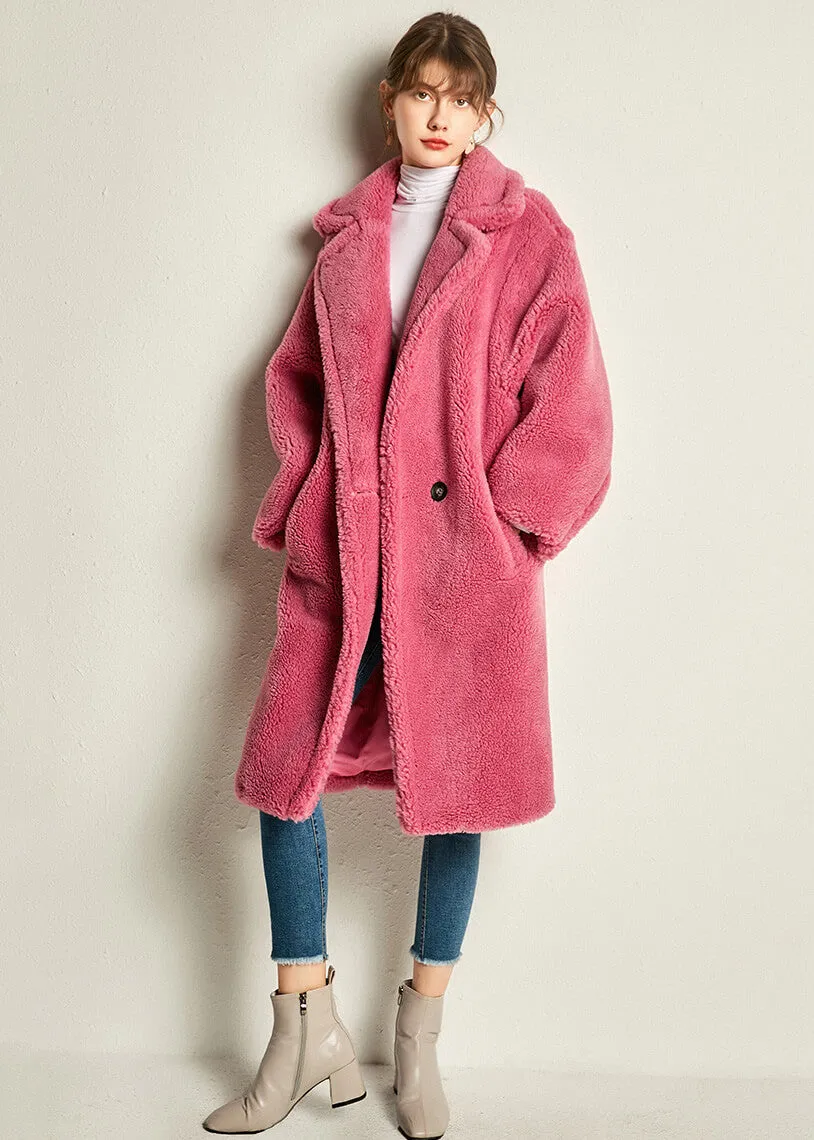 Wool Blend One Button Coat